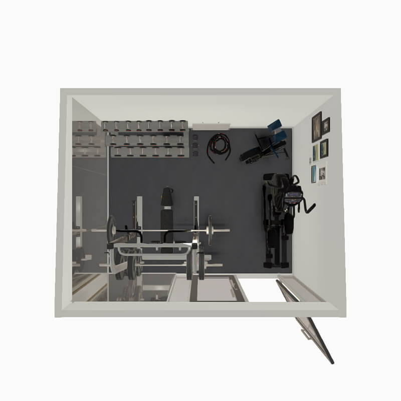 Home Gym 3D Render Image Overview