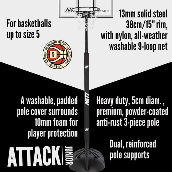NET1 Attack Youth Portable Basketball System 02
