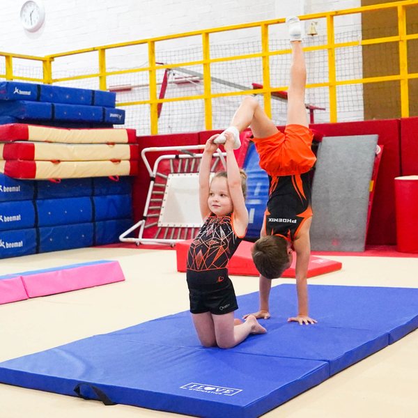 I Love Gymnastics Foldable Gymnastics Mat Blue | 60mm