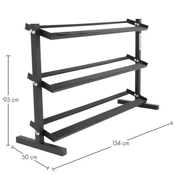 3 Tier Hex Dumbbell Storage Rack - 10 Pairs