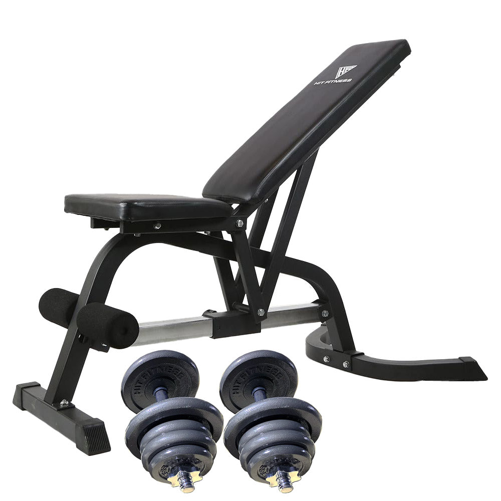 Adjustable Strength Bundle — Bench Dumbbells Set - Main Image