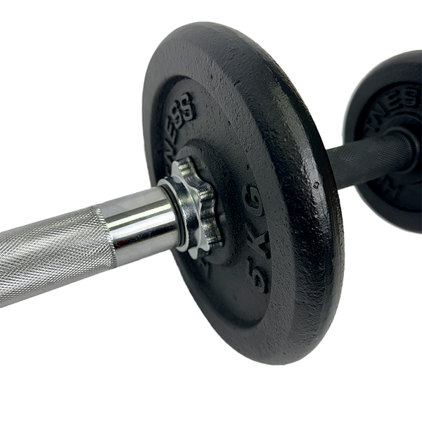 Hit Fitness Adjustable Dumbbell and Barbell Set | 30kg Close Up