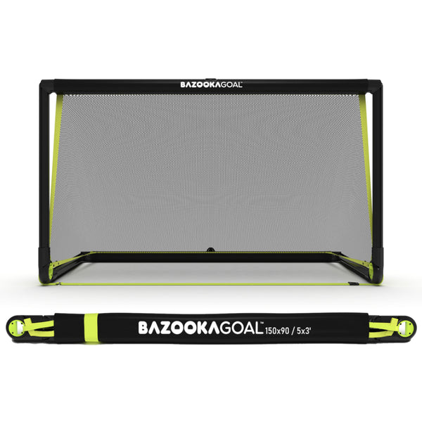 BazookaGoal Football Goals | 5' x 3' - Black