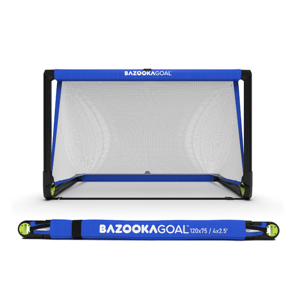 BazookaGoal Football Goal | 4' x 2.5' - Blue