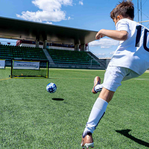 BazookaGoal Football Goals | 6' x 3' - Black (Lifestyle)