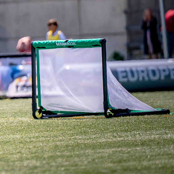 BazookaGoal Football Goal | 4' x 2.5' - Green (Lifestyle)