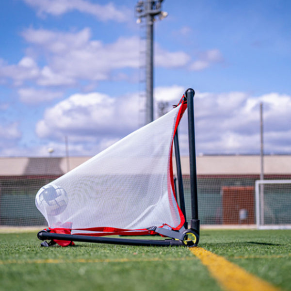 BazookaGoal Football Goal | 4' x 2.5' - Red (Lifestyle)