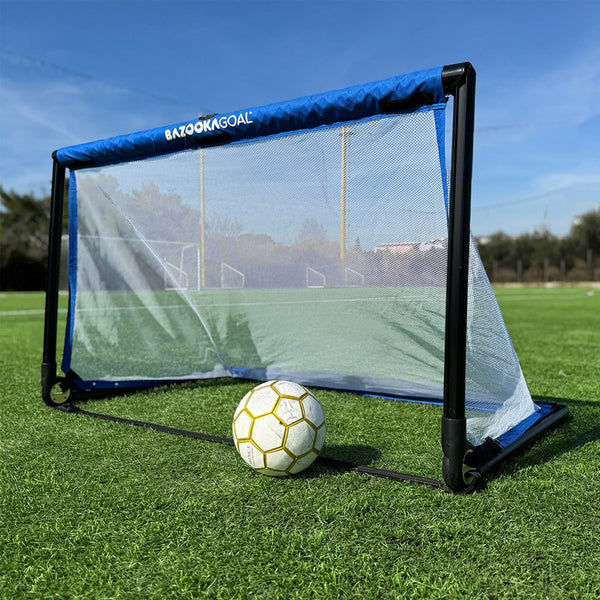 BazookaGoal Football Goal | 5' x 3' - Blue (Lifestyle)