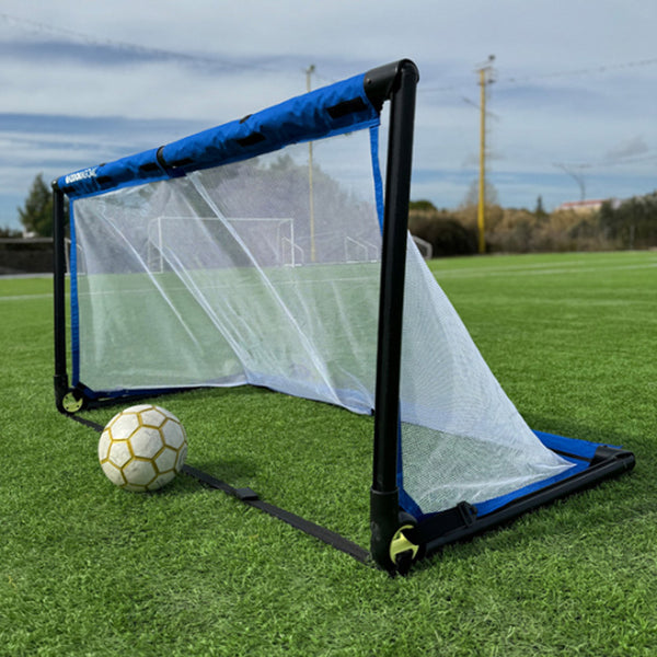 BazookaGoal Football Goal | 6' x 3' - Blue (Lifestyle)