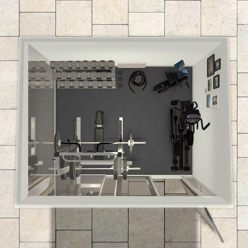 Belle Azzure Home Gym 3D Design Image