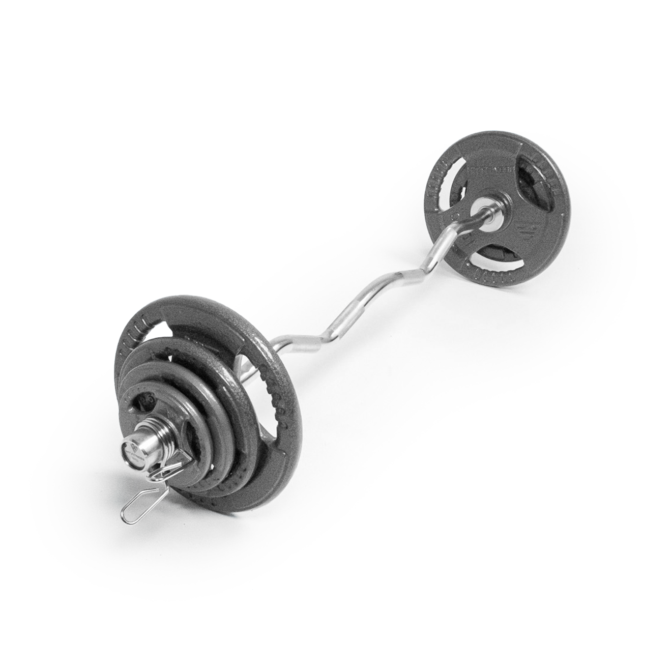 EZ Curl Bar and Cast Iron Weight Set — 45.5kg — McSport
