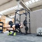 Home Gym setup with weight plates set