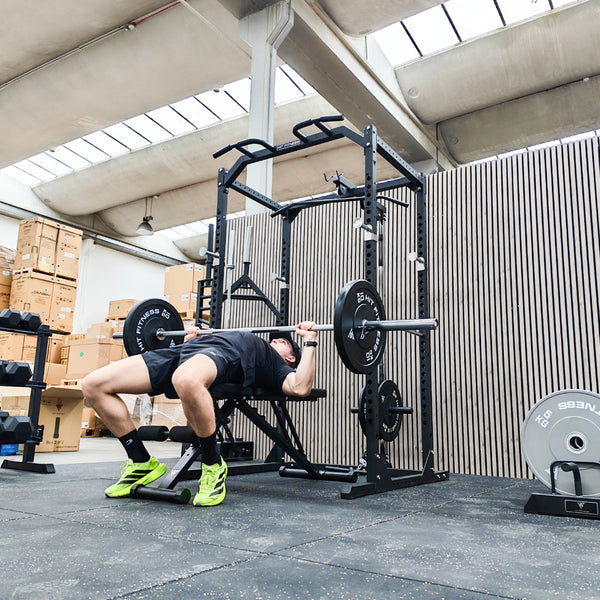 Home Gym setup with weight plates set