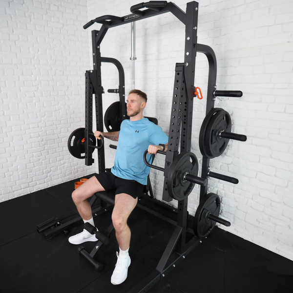 Hit Fitness Commercial Half Rack Jammer Arms Lifestyle