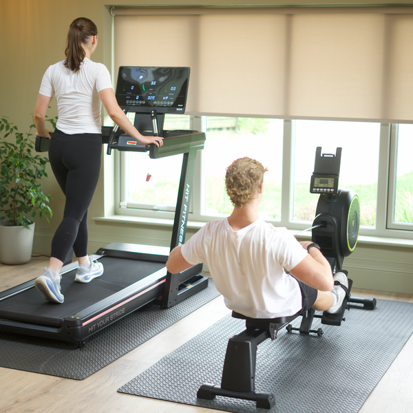 Hit Fitness Magnetic Rower with H6 Treadmill from McSport.ie