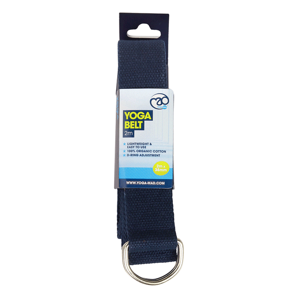 Fitness Mad Organic Cotton D-Ring Yoga Belt 2m