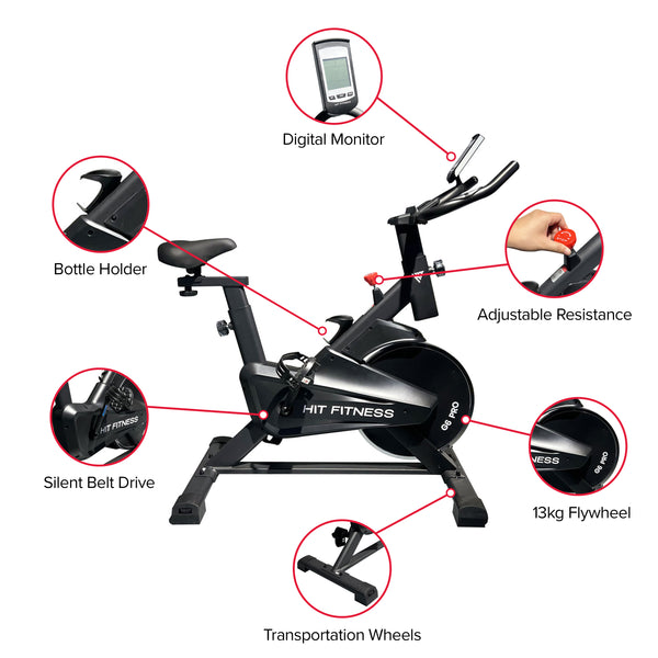 Hit Fitness G6 PRO Indoor Exercise Bike - Description