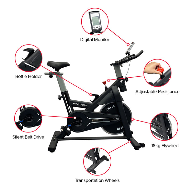 Hit Fitness G7 PRO Indoor Exercise Bike - features