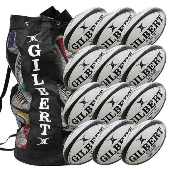 Gilbert G-TR4000 Rugby Ball 12 Pack with Carry Bag | Size 4