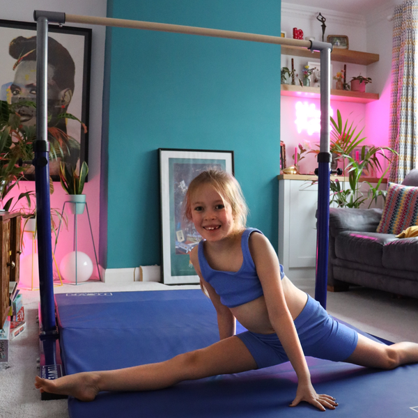 I Love Gymnastics High Bar and Gymnastics Mat Lifestyle Splits
