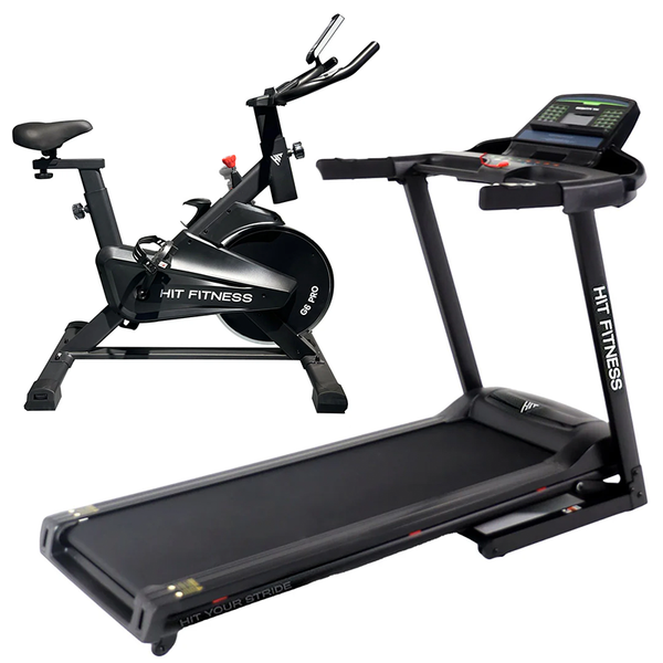 Treadmill and Spin Bike Home Gym