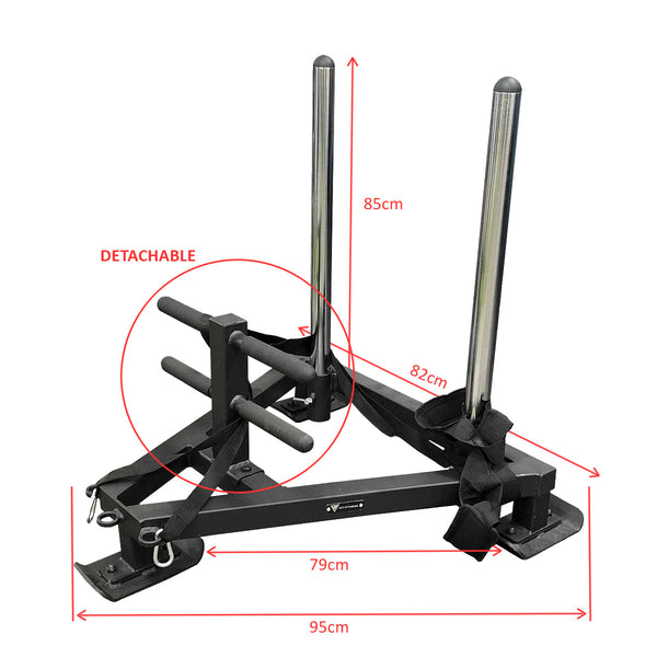 Hit Fitness Deluxe Power Sled With Harness - Dimensions
