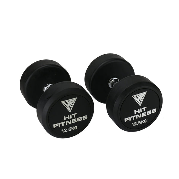 Hit Fitness Round Rubber Dumbbells
