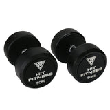 Hit Fitness Round Rubber Dumbbells