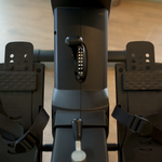 resistance level on rowing machine and safety straps