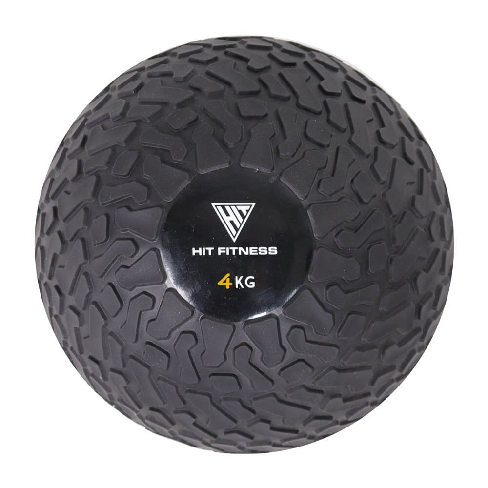 rubber tread slam ball Hit Fitness Slam Ball With Grips — 4kg — McSport