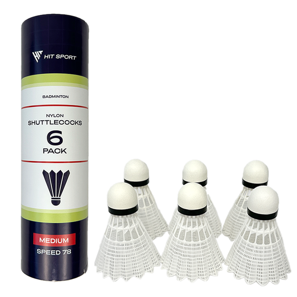 Hit Sport Nylon Shuttlecocks | 6 Pack