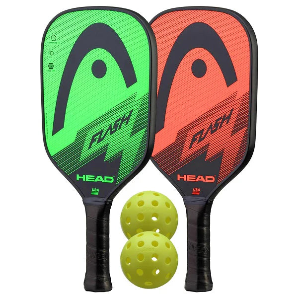 Head Flash pickleball 2-pack racquet set with grips.