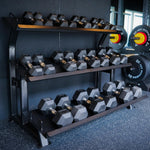 Hex Dumbbells with Storage Rack