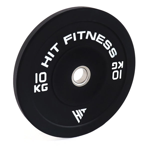 Hit Fitness 10kg Commercial Black Rubber Bumper Plate - Lifestyle