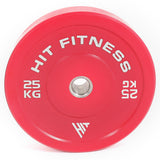 Hit Fitness 25kg Commercial Coloured Rubber Bumper Plate