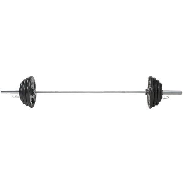 Hit Fitness 120kg Performance Weight Set | Cast Iron Discs and Barbell