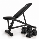 Hit Fitness 24kg Adjustable Dumbbells & Weight Bench