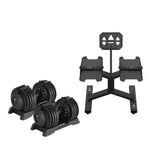 Hit Fitness 24kg Adjustable Dumbbells with Stand
