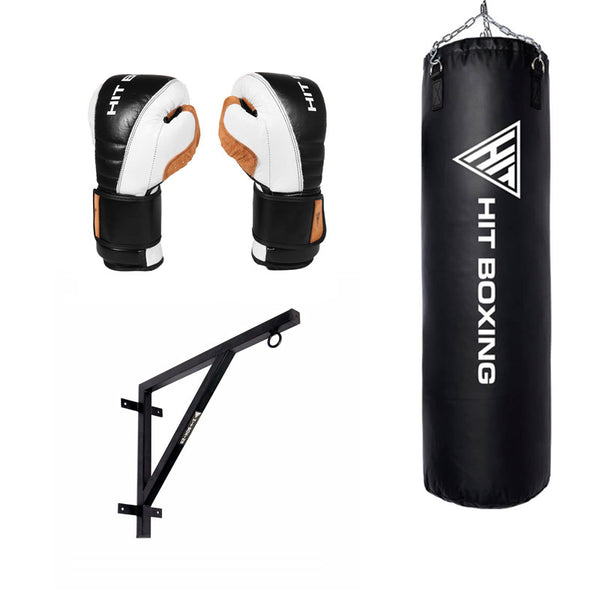 Hit Boxing Heavy Punch Bag & Premium Leather Boxing Gloves