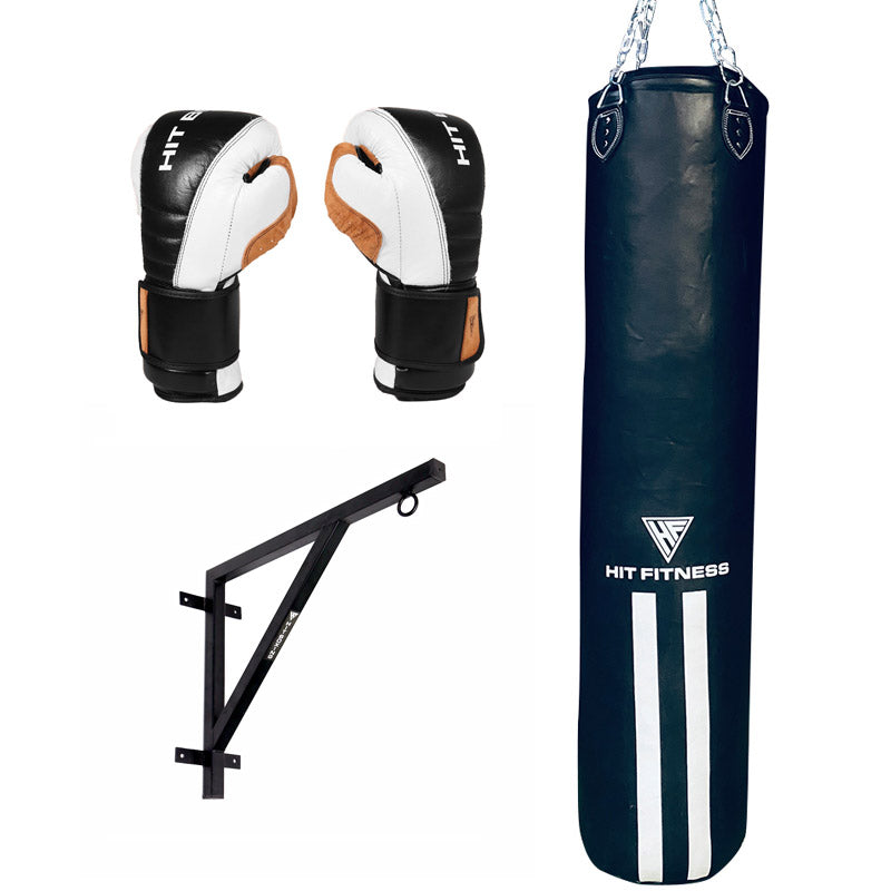 Hit Boxing Heavy Punch Bag Premium Leather Boxing Gloves