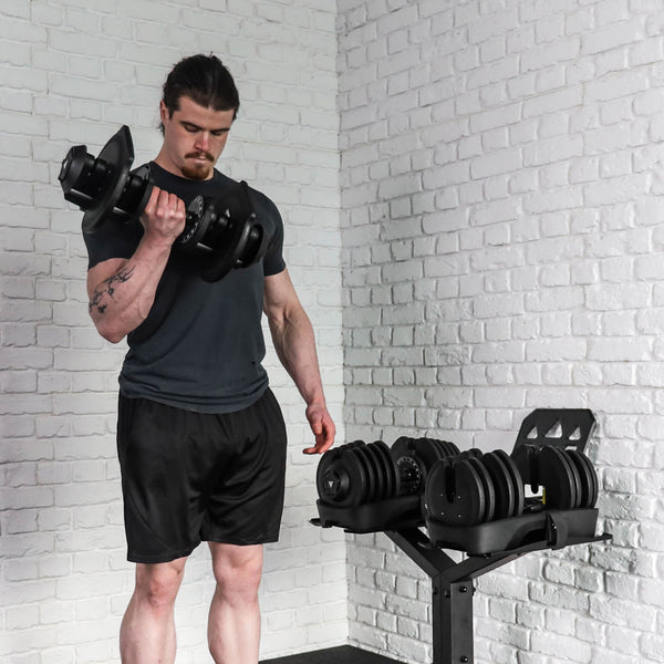 Hit Fitness 40kg Adjustable Dumbbells with Stand