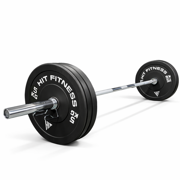 Hit Fitness 80kg Black Bumper Plates Core Weight Set