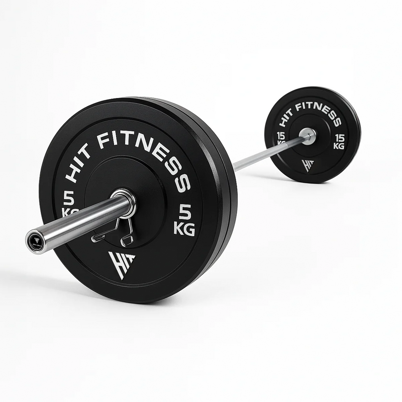 Hit Fitness 80kg Black Bumper Plates Core Weight Set