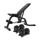 Hit Fitness Adjustable Dumbbells 24kg & Weight Bench