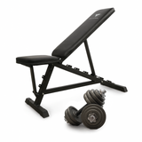 Hit Fitness Adjustable Dumbbells & Weight Bench