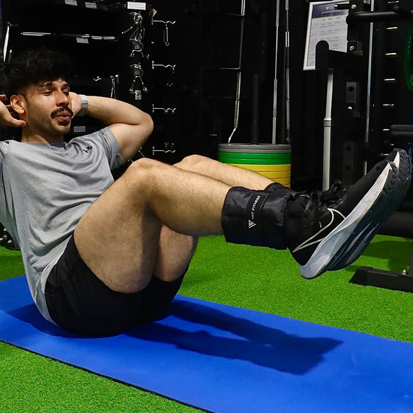 Man exercising with Hit Fitness Ankle Weights Lifestyle in a showroom 