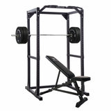 Hit Fitness Athletic Pack Plus 120kg | Rack - Bench - Black Bumper Plates