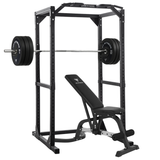 Hit Fitness Athletic Pack Plus 120kg Rack Bench Black Bumper Plates