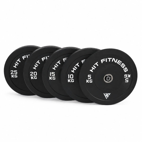 Hit Fitness Commercial Black Rubber Bumper Plate Full Range