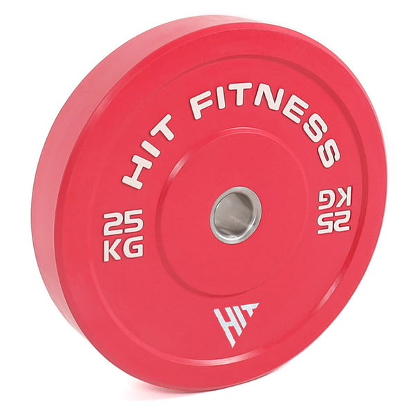 Hit Fitness 25kg Commercial Coloured Rubber Bumper Plate